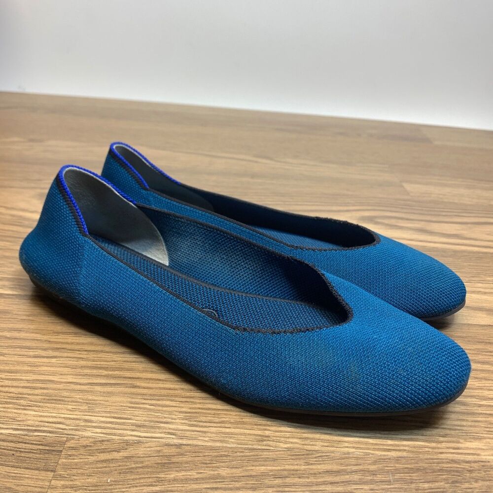 Rothy's "The Flat" Slip-On Round Toe Blue Shoes Women's 8.5